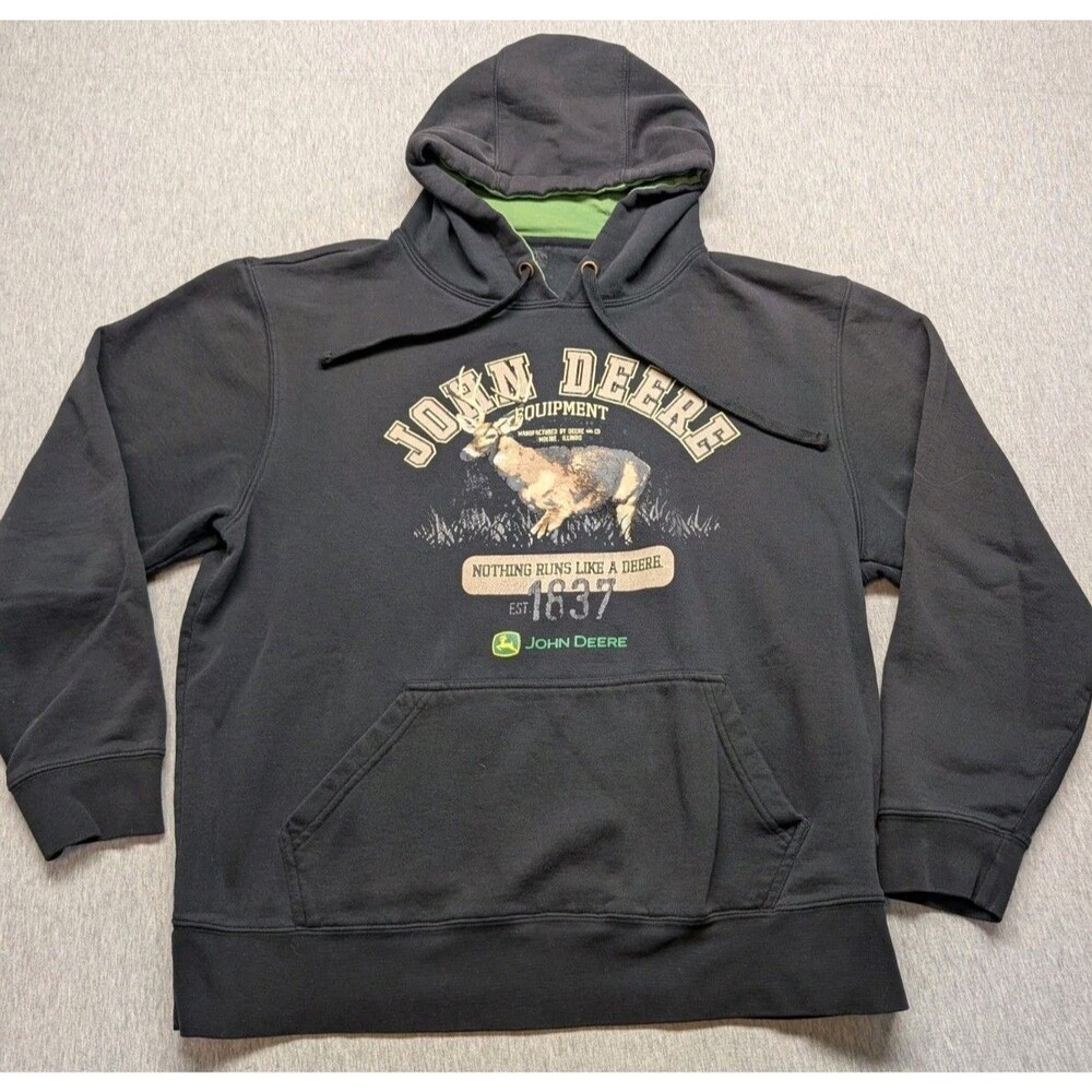 John Deere Hoodie Sweater Menssize XL Runs like a DEERE